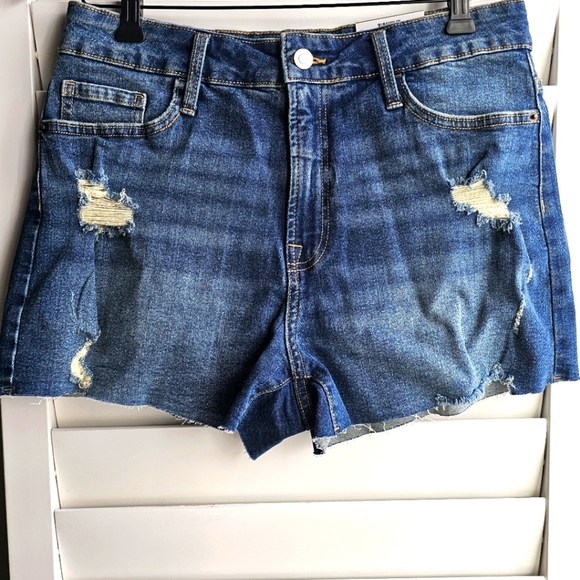 George Distressed Denim Jeans SHORT Hight Waist size 10 - Picture 1 of 6